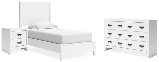Binterglen Twin Panel Bed with Dresser and Nightstand