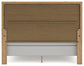 Galliden King Panel Bed with Mirrored Dresser and Nightstand