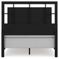 Covetown Full Panel Bed with Mirrored Dresser, Chest and Nightstand