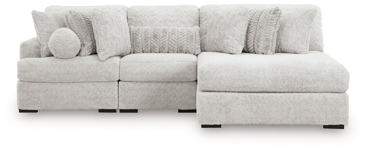 Cuddle Plush 3-Piece Sectional with Chaise