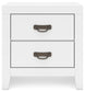 Binterglen California King Panel Bed with Mirrored Dresser and Nightstand