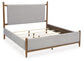 Lyncott Queen Upholstered Panel Bed, Dresser, Mirror, Chest and Nightstand