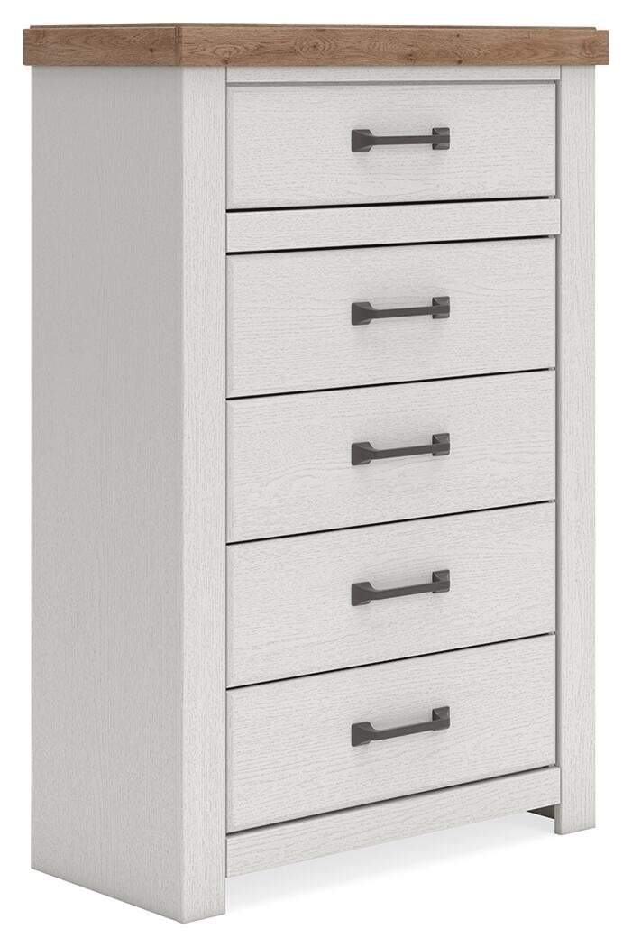 Savonport Twin Panel Bed, Dresser, Mirror, Chest and Nightstand