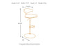 Bellatier Tall UPH Swivel Barstool(1/CN)