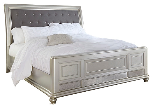 Coralayne California King Upholstered Sleigh Bed with Dresser