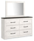 Gerridan Full Panel Bed with Mirrored Dresser, Chest and 2 Nightstands