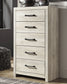 Cambeck Full Panel Bed with 4 Storage Drawers with Mirrored Dresser and Chest